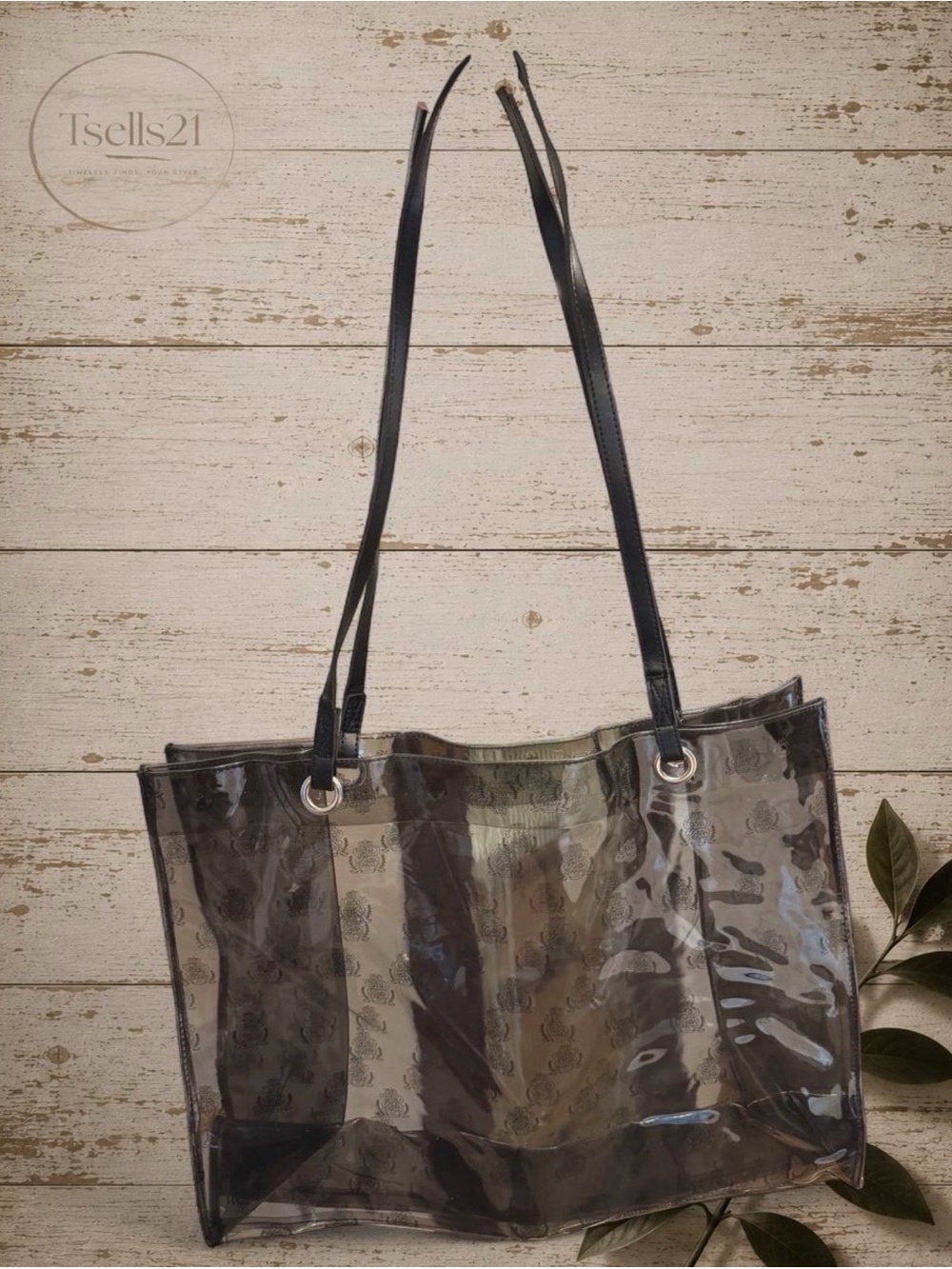 Borghese Vintage Y2K Clear Monogram Tote